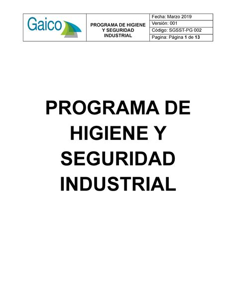 programa de higiene y seguridad industrial de una empresa metalmecanica|medidas de prevención metalmexico.